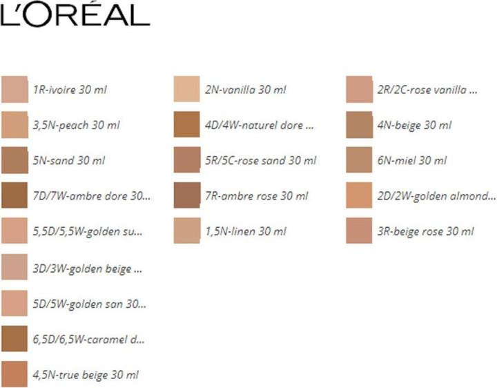 Immagine prodotto L'Oréal Paris ACCORD PARFAIT fondotinta #2N-vaniglia 30 ml (2.N, 2N-vaniglia, Vaniglia)