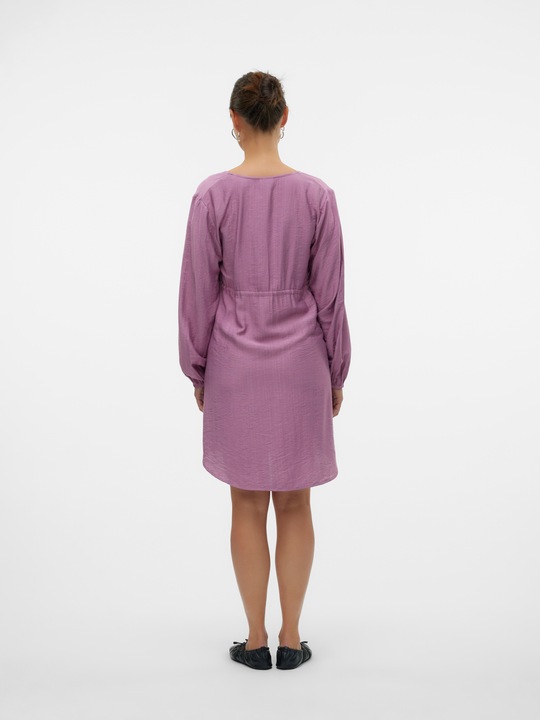 Image du produit Mamalicious Coupe normale Col en V Poignets élastiques Robe courte (XL)