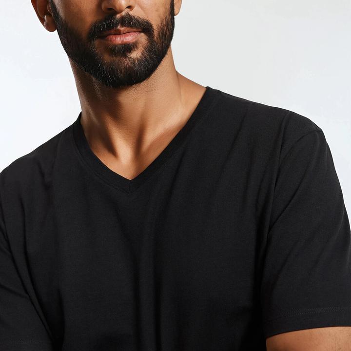 Actual product image La Redoute Collections T-Shirt mit V-Ausschnitt (S)