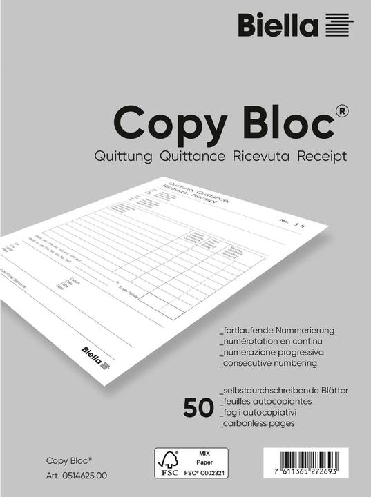 Actual product image Biella Copy Bloc (100 x)