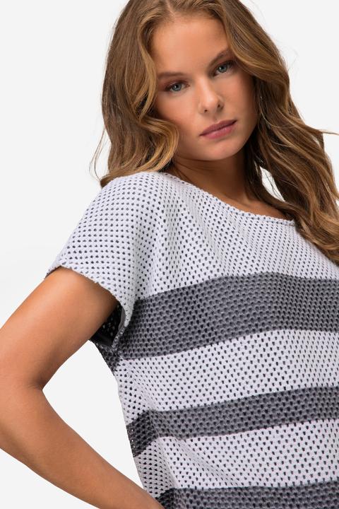 Actual product image Laurasøn Layered Net Cap Sleeve Sweatshirt (M)