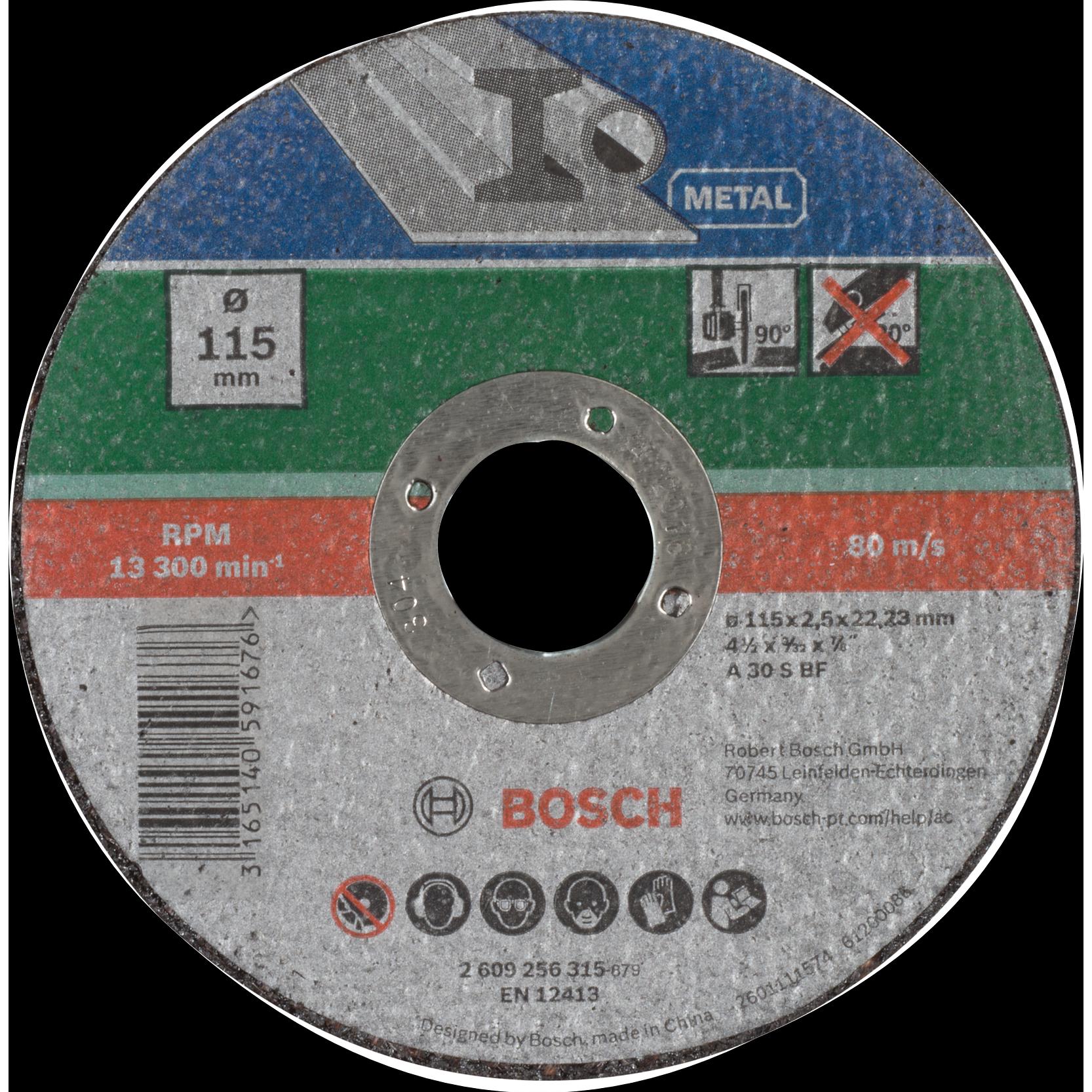 Bosch Zubehör, Sägeblatt, Trennscheibe gerade, Metall D= 115 mm Dicke= 2,5 mm