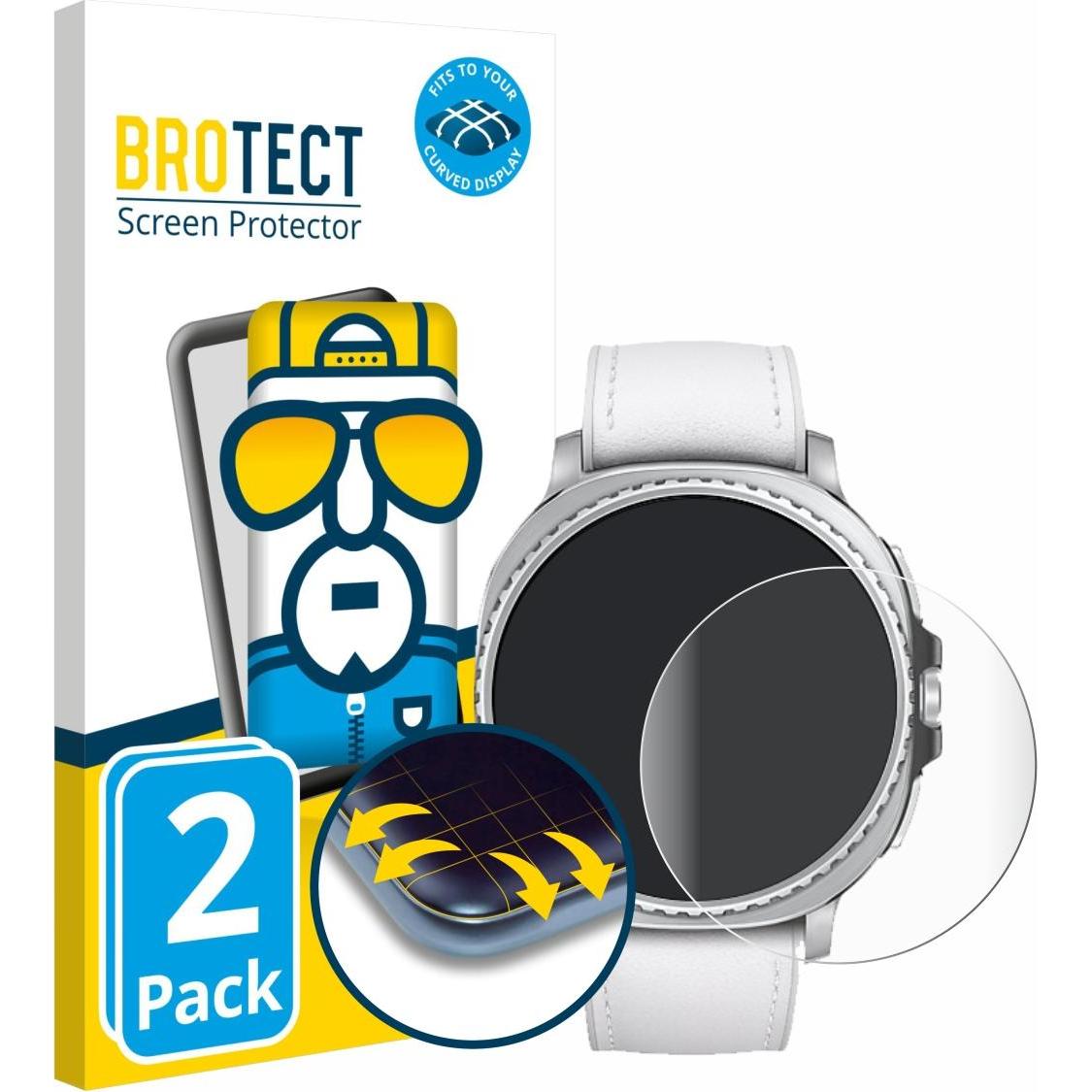 BROTECT Full-Screen Pellicola, Pellicola protettiva per smartwatch, Trasparente