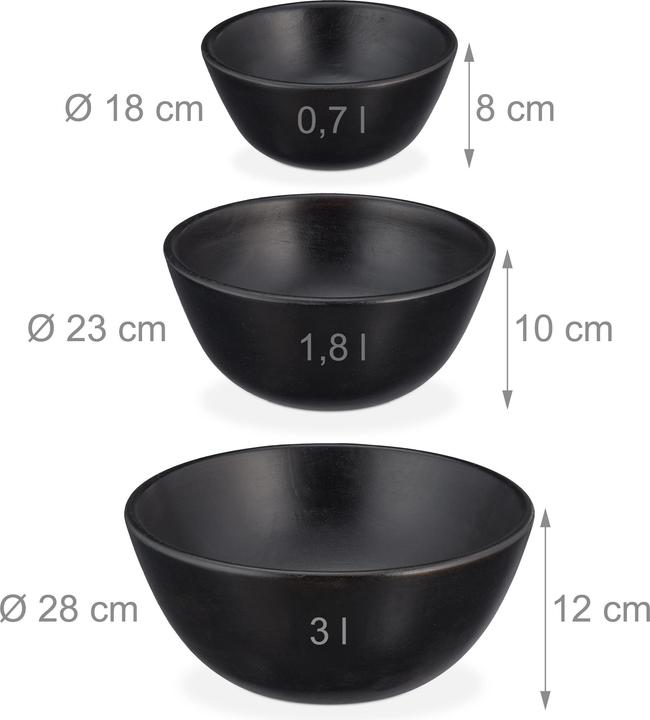 Image du produit Relaxdays 3x saladiers (3 l, 1 x)