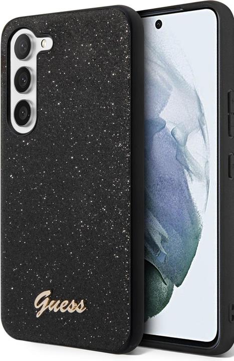 Actual product image Guess Glitter Script Case for Samsung Galaxy S23 - black (Samsung Galaxy S23)