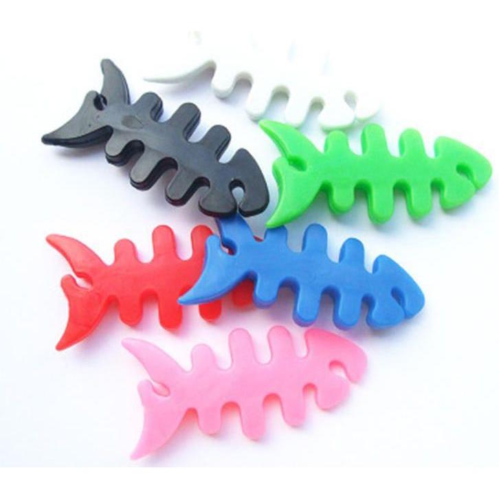 Thumbnail - Hurtel Fish-shaped headphone cable wrap - green, Kopfhörerkabel, Grün