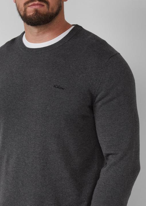 Produktbild s.Oliver Strickpullover Baumwollpullover mit Logo-Stickerei (XXL)