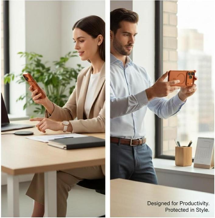 Produktbild Etuui Case UNIQ Veren for iPhone 17 Pro Max Magclick Charging orange (Apple iPhone 17 Pro Max)