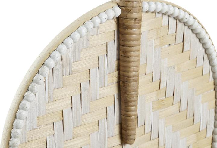 Actual product image DKD Home Decor Wall Decoration Brown White Fan Bamboo (27 x 2 x 64 cm) (27 x 2 x 55 cm)