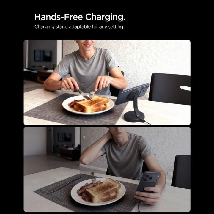 Image du produit Spigen - Wireless Charger Essential EF151MS (ACH10441) - MagSafe, Fast Charge, 15W - Black (15 W)