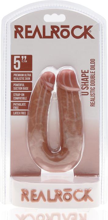 Produktbild RealRock U Shaped Double Dildo 5 / 12,7 cm - Tan