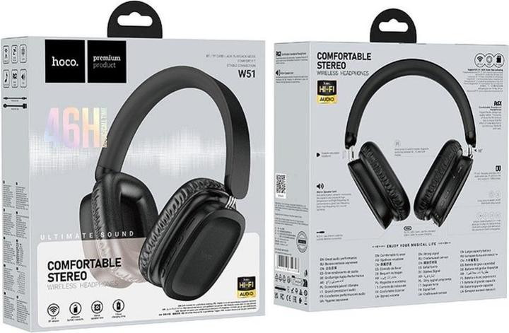 Actual product image Hoco W51 Delightful, Schwarz (Wireless)