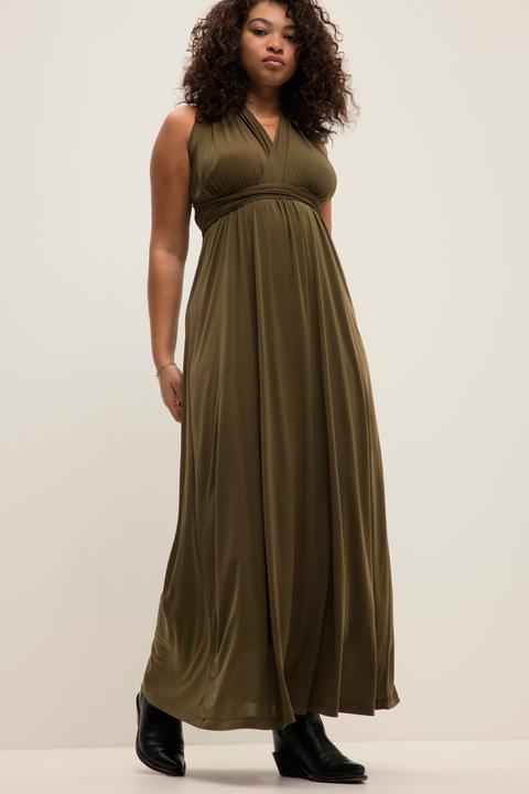 Produktbild Studio Untold Jersey-Wickelkleid, Maxilänge, Rock in A-Line, ärmellos (50, 52)