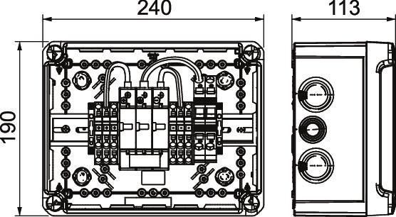 Actual product image OBO Bettermann PV system solution in housing 4 PV string 5088643