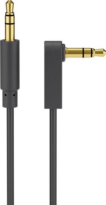 Goobay Cavo di collegamento audio AUX, 3,5 mm stereo a 3 pin, sottile, CU, angolato (3 m, Connettore da 3,5 mm (AUX))