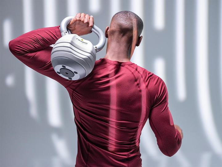 Immagine prodotto Fitagon verstellbare Kettlebell (Weiss, 18kg) (1 x 4,5 kg - 18,1 kg)