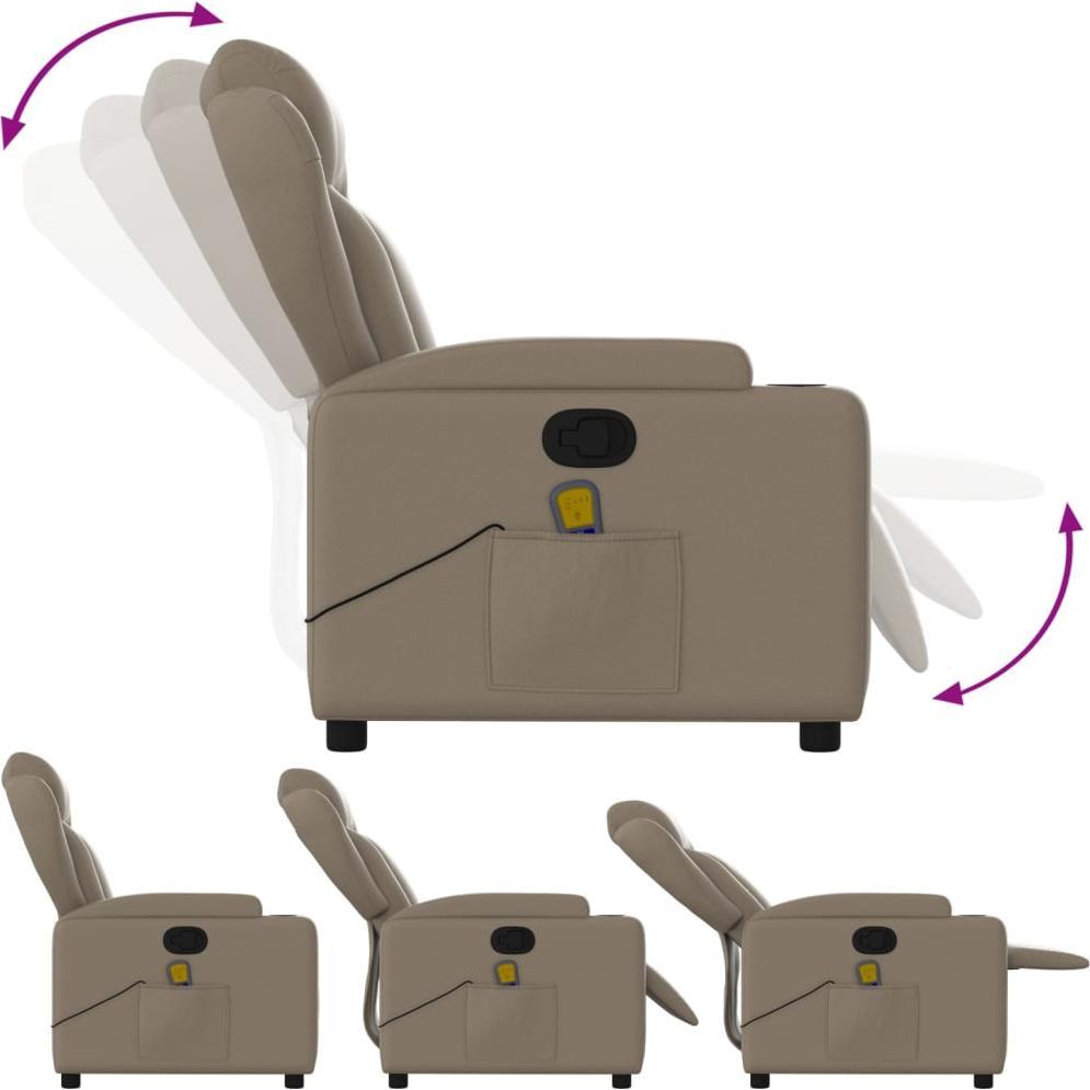 VidaXL, Massageliege + Massagesessel, Massagesessel Cappuccino-Braun Kunstleder,Farbe