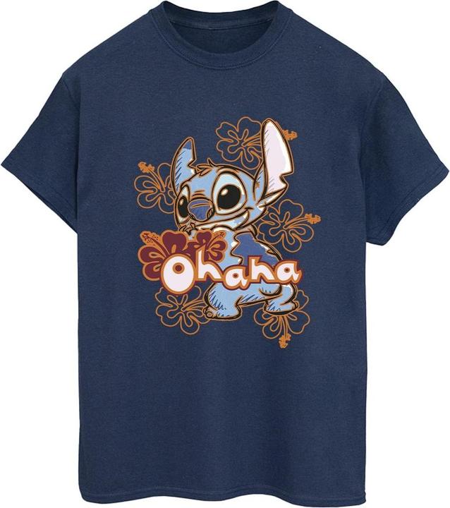 Produktbild Disney Lilo And Stitch Ohana Orange Hibiscus TShirt (L)