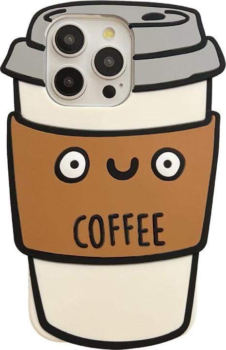 Actual product image Ueli Express Funny 3D silicone coffee cup sleeve (Apple iPhone 15 Pro Max)