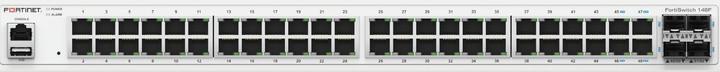 Produktbild Fortinet FS-148F Netzwerk-Switch L2 Gigabit Ethernet (10/100/1000) 1U Weiss (48 Ports)