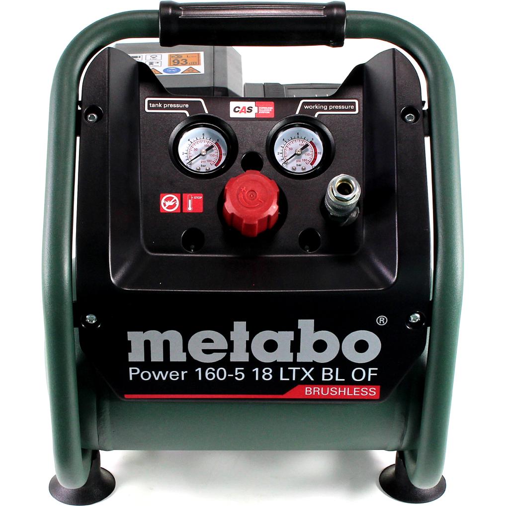 Thumbnail - Metabo, Kompressor, Power 160-5 18 LTX BL OF Akku Kompressor 18 V 8,0 bar Brushless + 1x LiHD Akkupack 4,0 Ah - (8 Bar, ...