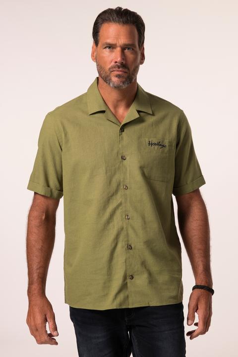 Immagine prodotto JP1880 Hemd, Halbarm, Leinenmix, Stick, Cuba-Kragen, Cuba Fit (4XL)