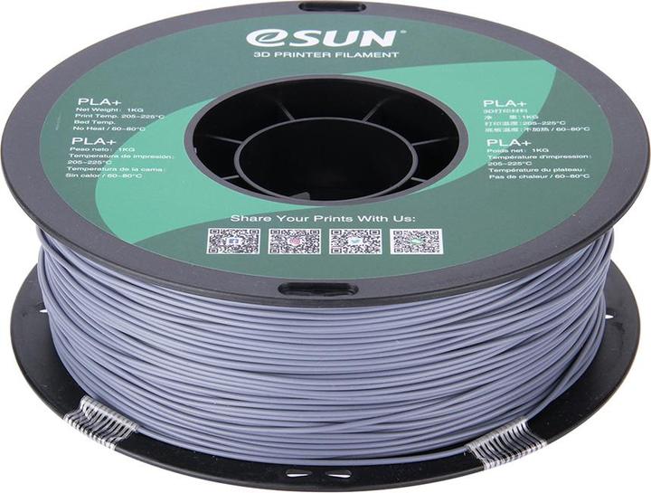 Immagine prodotto eSUN Filamento 3D PLA+ 1,75 mm grigio da 1 kg (PLA+, 1.75 mm, 1000 g, Grigio)