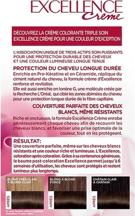 Immagine prodotto L'Oréal Paris Excellence Triple Care Colour Chestnut 5.00 Light Brown 1 Count (Castano chiaro)