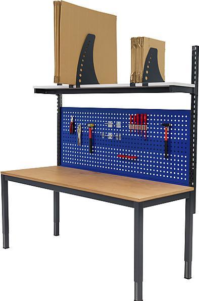 Actual product image eurokraft basic Height adjustable worktable with shelf (180 cm, 70 cm)