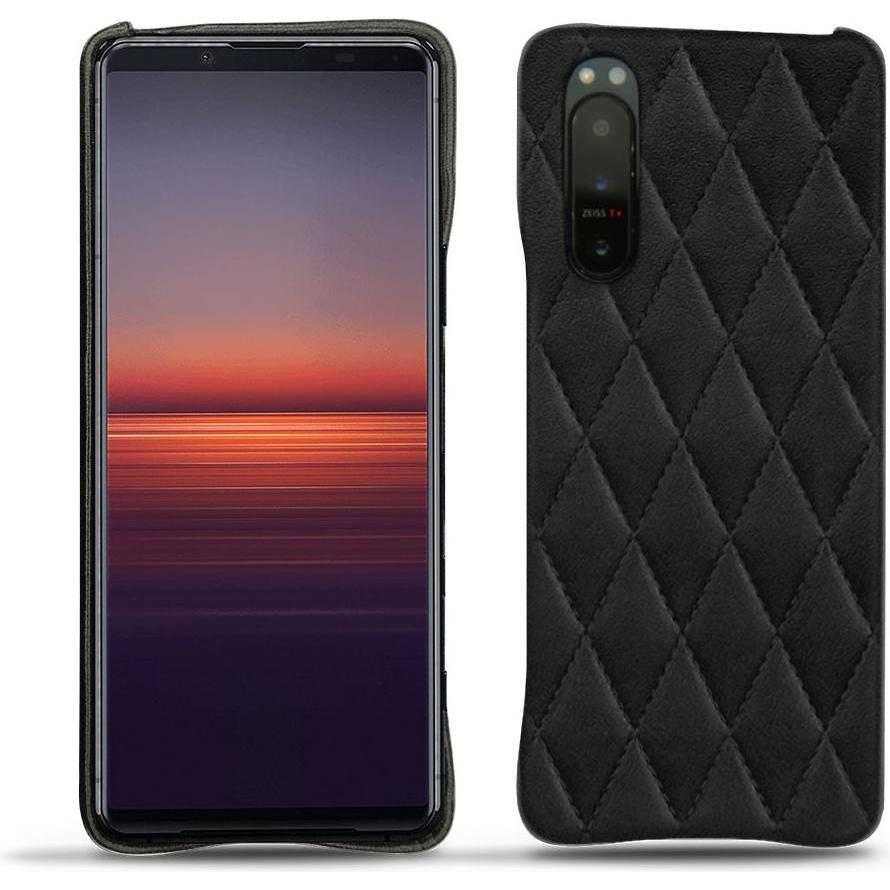 Noreve Lederschutzhülle (Sony Xperia 5 II), Smartphone Hülle, Schwarz