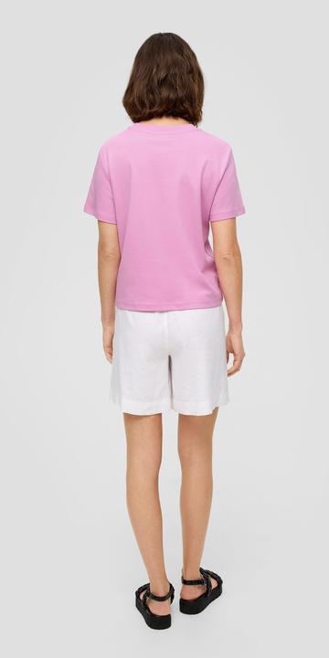Actual product image S.Oliver T-Shirt Leicht verkürztes Baumwoll-T-Shirt mit Rundhalsausschnitt (46)