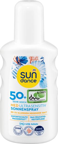 Produktbild dm Sundance MED ultra sensitiv (Sonnenspray, SPF 50+, 200 ml)