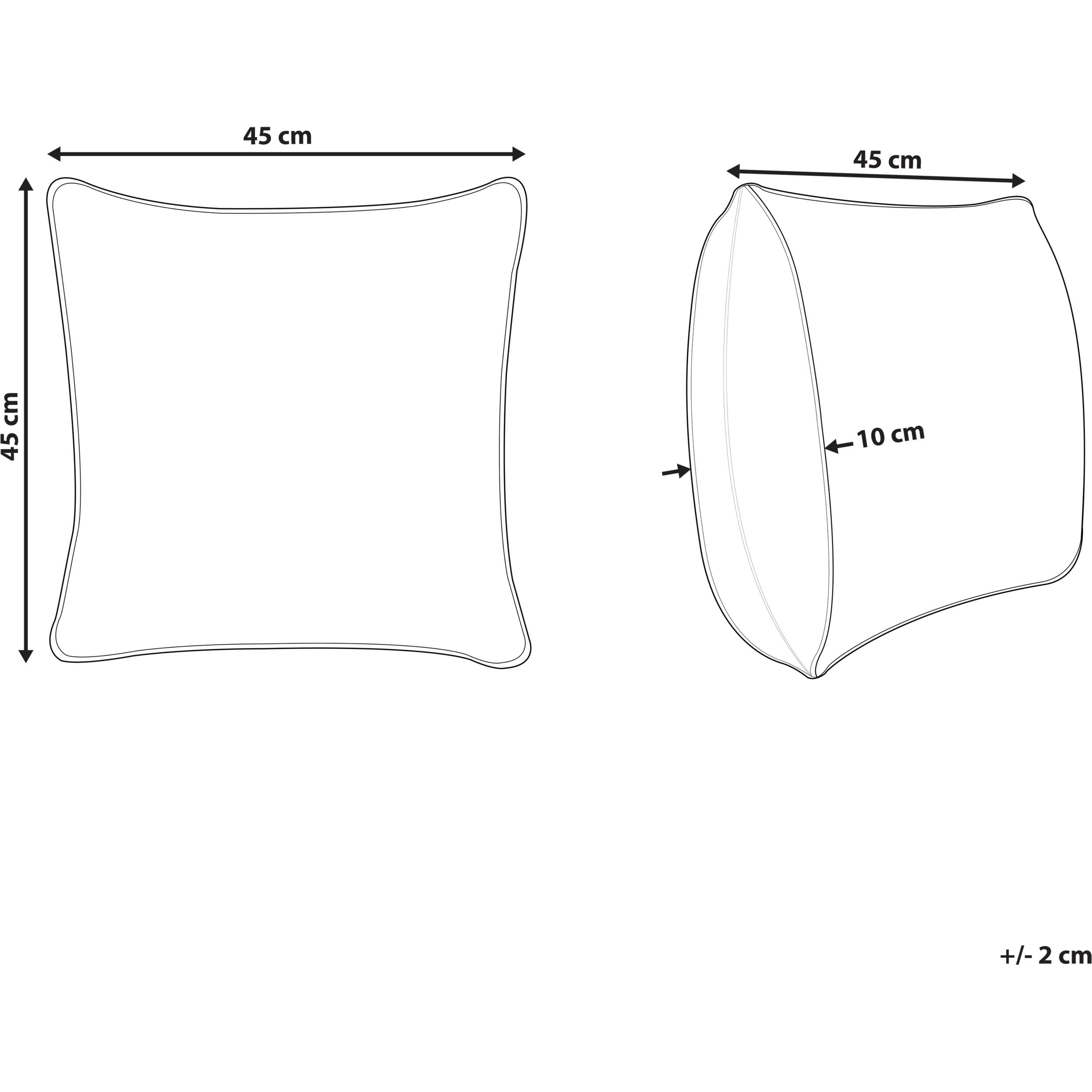 Thumbnail - Beliani, Dekokissen, Alcea (45 x 45 cm)