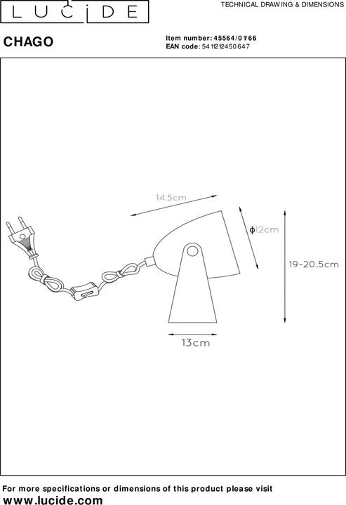 Image du produit Lucide Chago (E14)