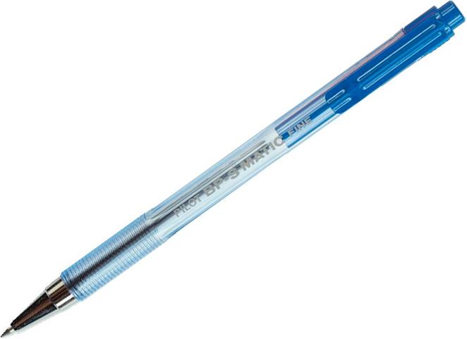 Image du produit Pilot BP-S Matic, Clip, Clip-on rétractable ballpoint pen, Blue, 1 pc(s), Fine (Bleu, 12 x)