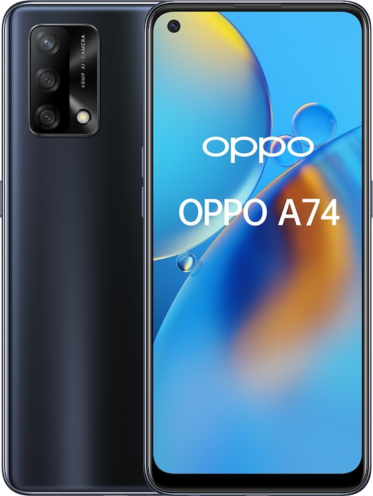 OPPO A74 (128 GB, Prism Black, 6.43", 48 Mpx, 4G)