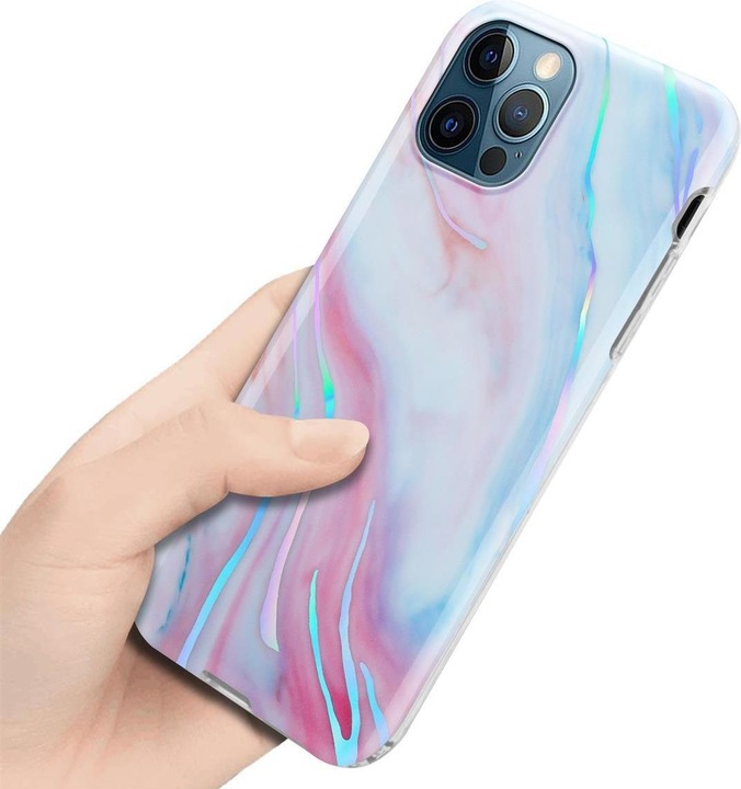 Produktbild Cadorabo IMD TPU Bunter Marmor Cover (Apple iPhone 12 Pro Max)