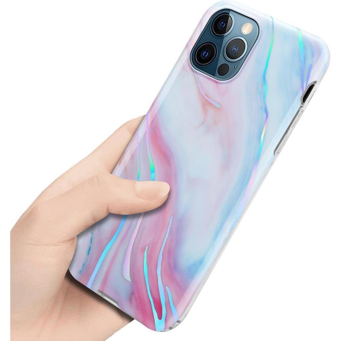 Thumbnail - Cadorabo IMD TPU Bunter Marmor Cover (Apple iPhone 12 Pro Max), Smartphone Hülle, Weiss