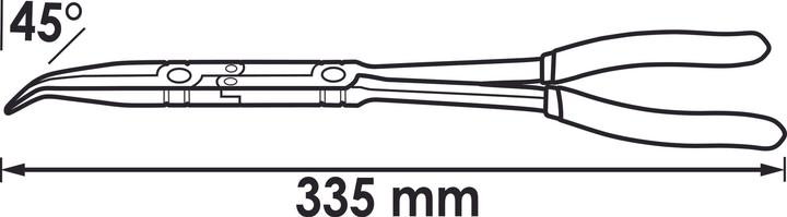 Produktbild Vigor Flachrund-Zange mit Doppelgelenk ∙ V2782 ∙ 335 mm (335 mm)
