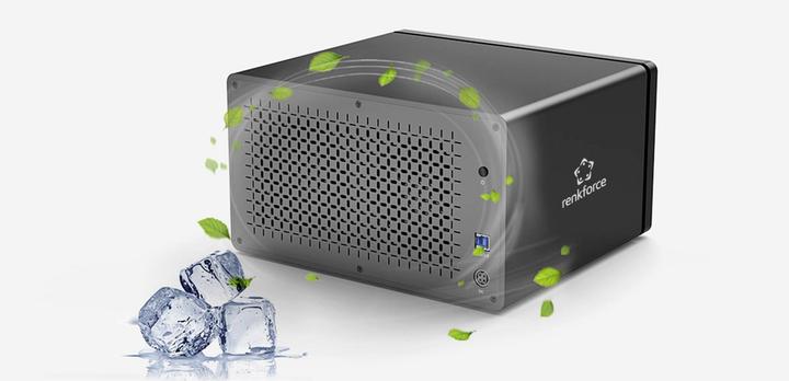 Immagine prodotto Renkforce RF-6647854 8.9 cm (3.5 Zoll) Festplattengehäuse 8 Bay 3.5 Zoll USB-A (