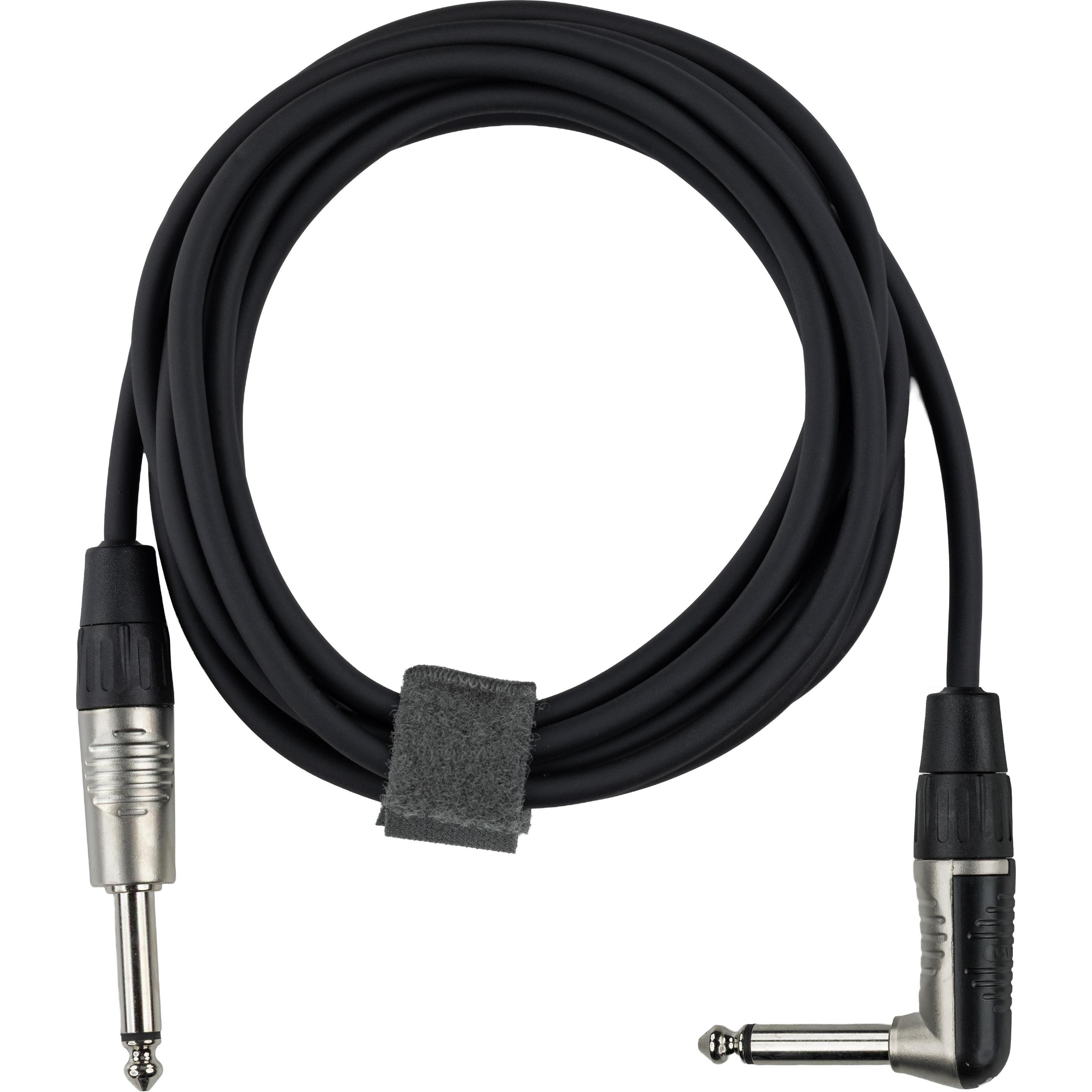 Fuj Tek 6.3 mm TS Instrument Cable with Straight and Angled Connectors, 3 m (3 m), Cavo audio
