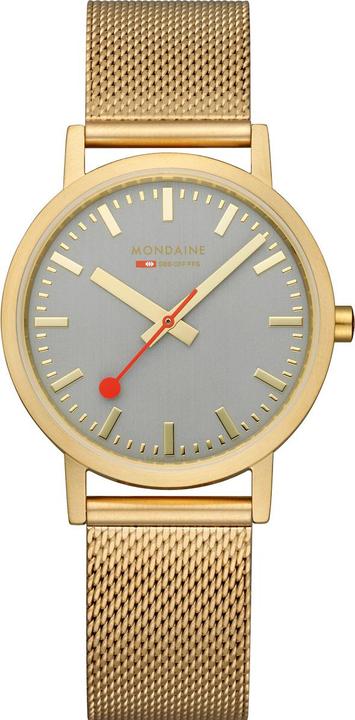 Actual product image Mondaine Classic - von der Natur inspiriert - Ip Gold (Analogue wristwatch, 36 mm)