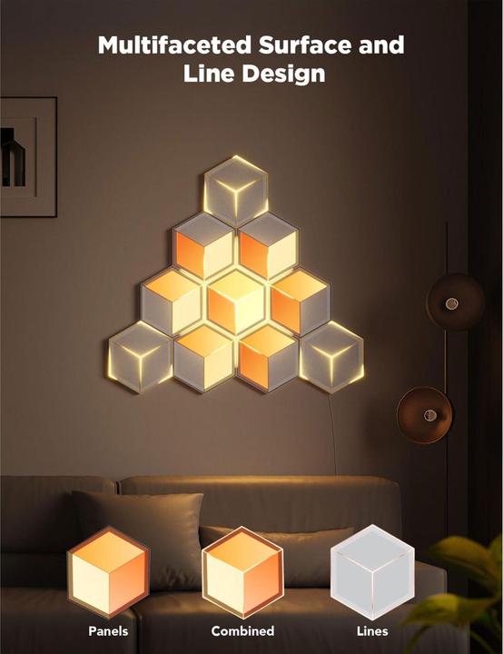 Productafbeelding Govee paneelverlichting Glide Hexa Ultra, 7-pak (130 lm)