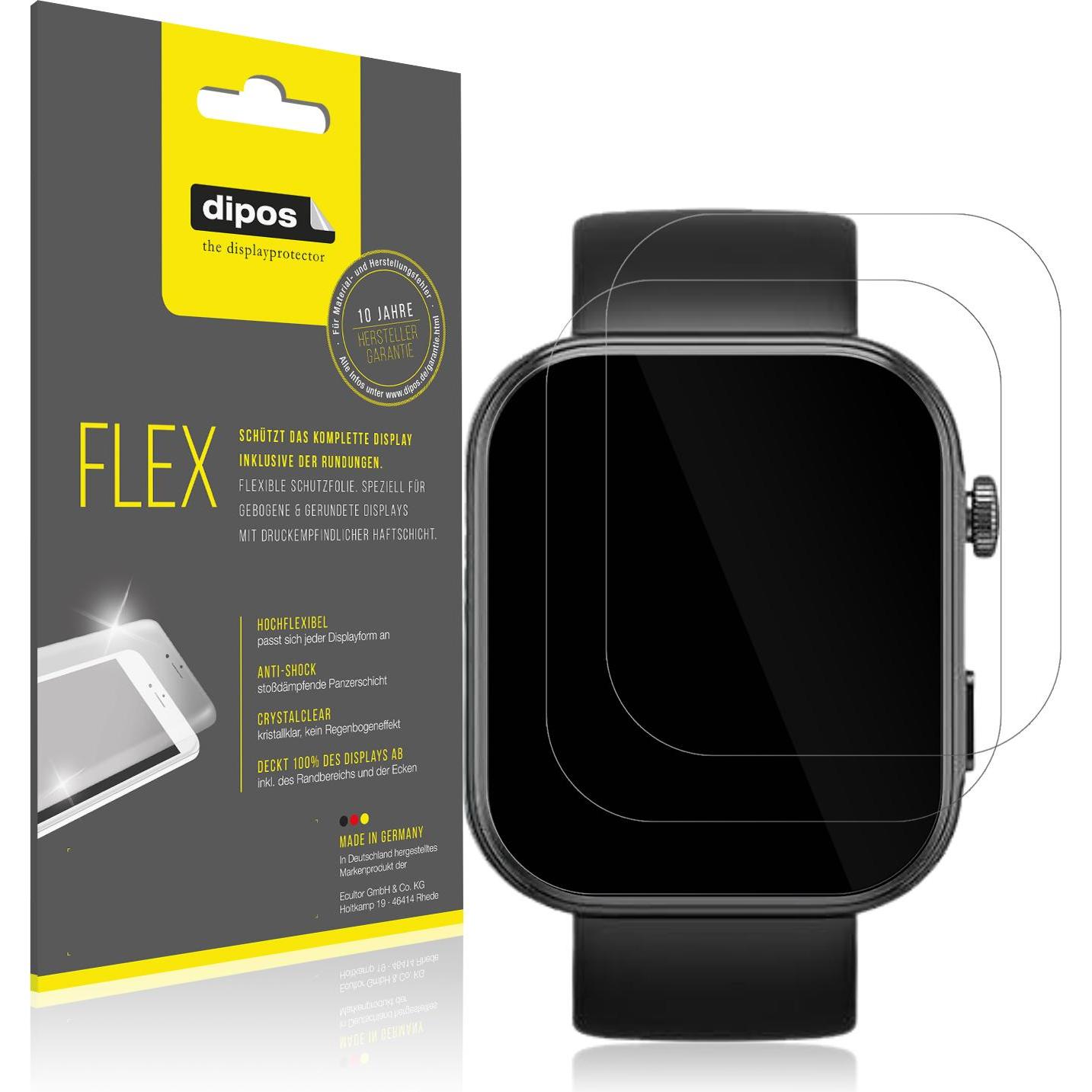Dipos 3D Full Cover Schutzfolie, Smartwatch Schutzfolie, Transparent