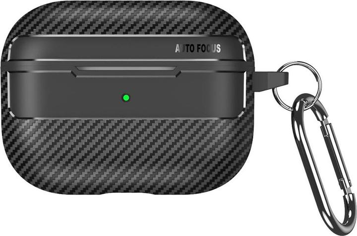 Actual product image Techsuit - CarbonFiber - for Apple AirPods Pro 1 / 2 - Black (Headphone sleeve)