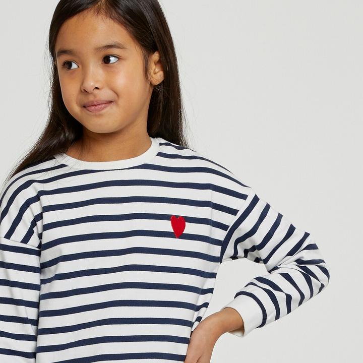 Actual product image La Redoute Collections Striped sweatshirt with round neckline (140)