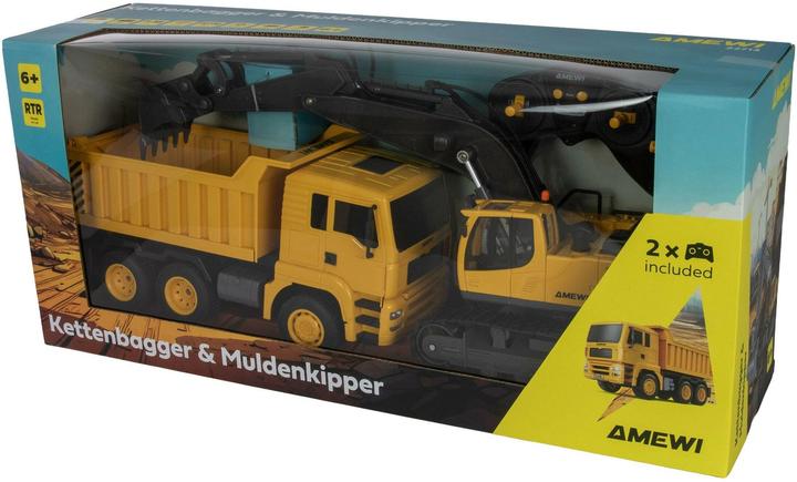 Produktbild Amewi 2-in-1 Set Kettenbagger & Muldenkipper 1:18 RTR (RTR Ready-to-Run)