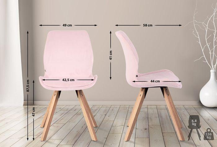 Produktbild CLP Stuhl Luna Samt, pink
