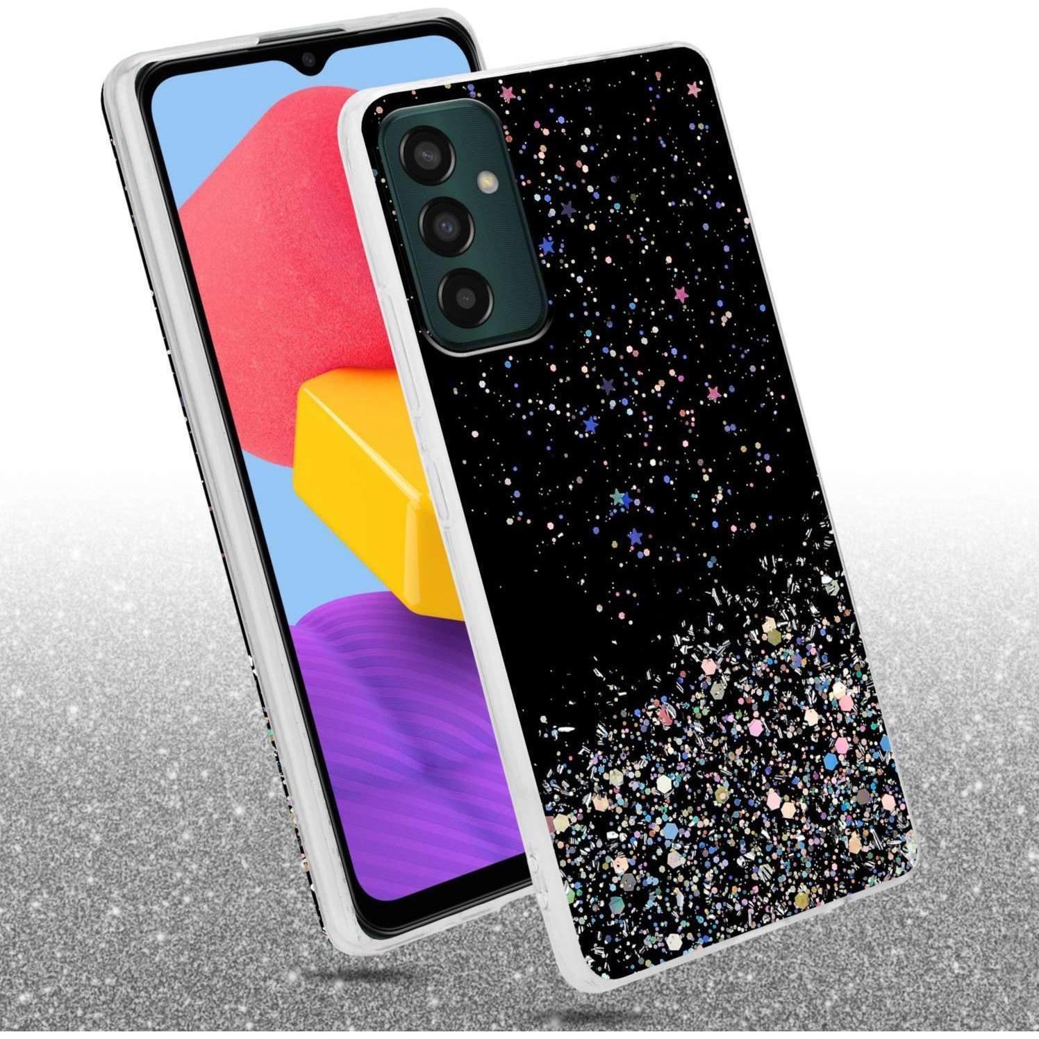 Thumbnail - Cadorabo TPU Hülle für Samsung Galaxy M13 4G mit Glitzer (Samsung Galaxy M13), Smartphone Hülle, Schwarz