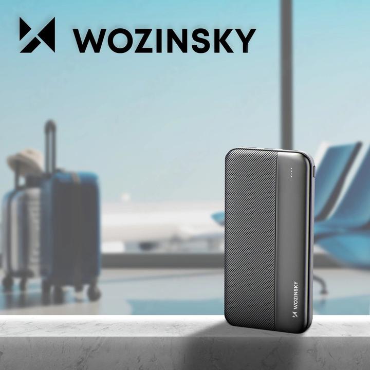 Actual product image Wozinsky powerbank Li-Po 10000mAh 2 x USB black (WPBBK1) (10000 mAh)